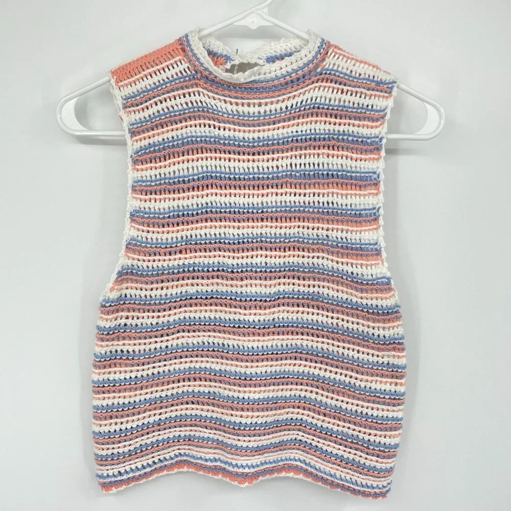 Free People Bright Sun Crochet Tank Top - Picture 2 of 6